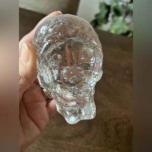 Pukeberg Clear Glass Troll Paperweight Mid Century Modern Scandinavian